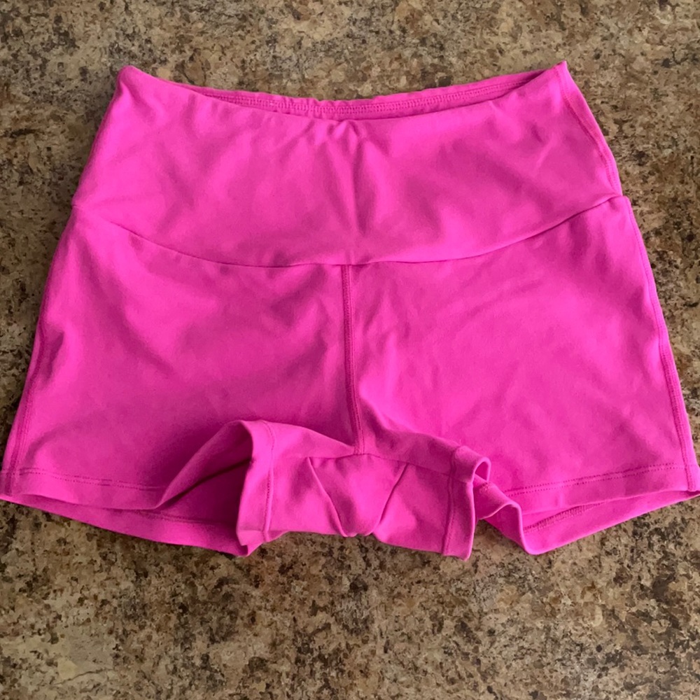 Hot pink Ryderwear scrunch bum shorts